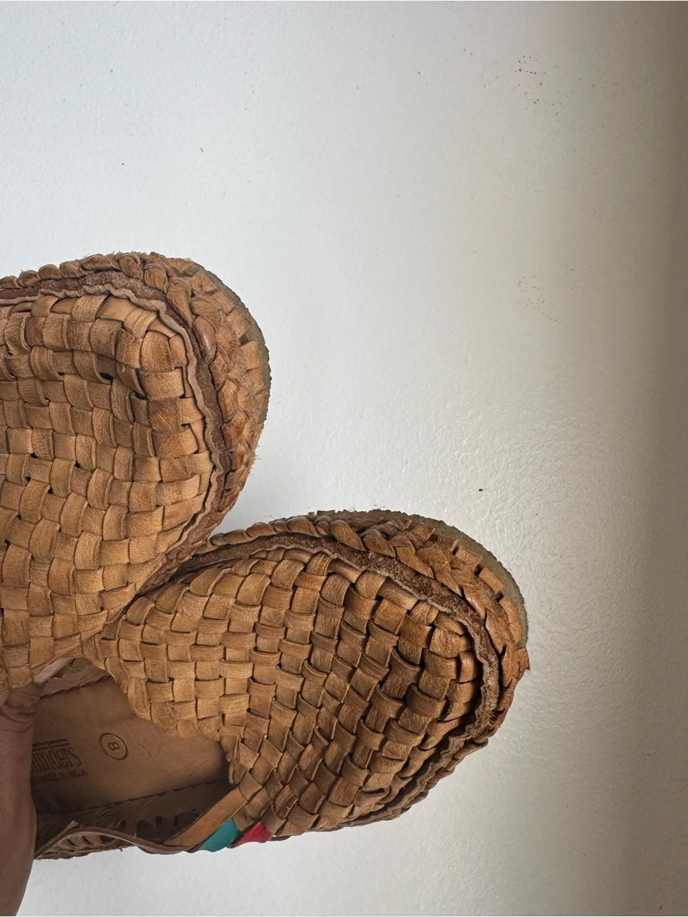 Mohinders Buffalo Leather woven flats size 8 - Picture 6 of 6